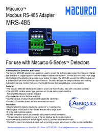 Thumbnail of document Data Sheet - MRS-485 Addressable Adapter
